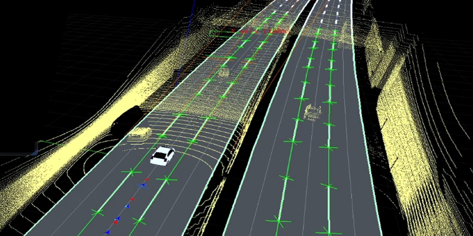 図5. 車両周辺の把握による自己位置推定の例